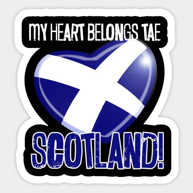 My Heart Belongs Tae Scotland! Sticker by Squirroxdesigns